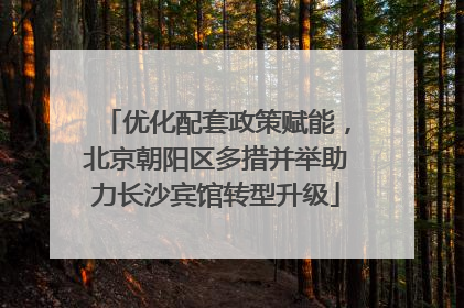 优化配套政策赋能，北京朝阳区多措并举助力长沙宾馆转型升级