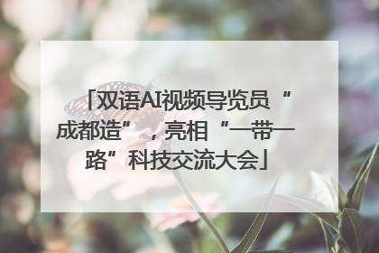 双语AI视频导览员“成都造”，亮相“一带一路”科技交流大会