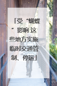 受“蝴蝶”影响 这些地方实施临时交通管制、停运