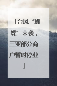 台风“蝴蝶”来袭，三亚部分商户暂时停业