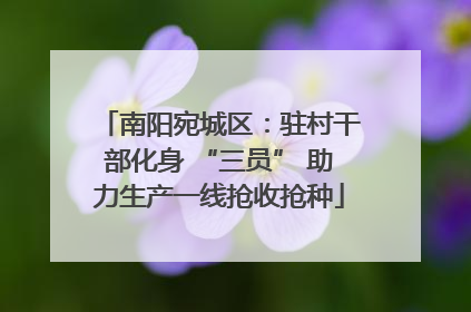 南阳宛城区：驻村干部化身 “三员” 助力生产一线抢收抢种