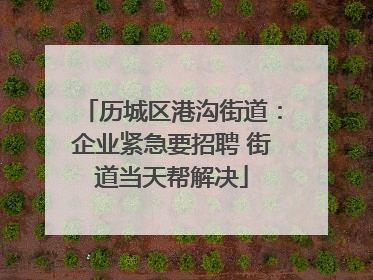 历城区港沟街道：企业紧急要招聘 街道当天帮解决