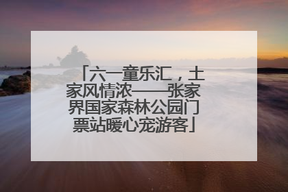 六一童乐汇，土家风情浓——张家界国家森林公园门票站暖心宠游客