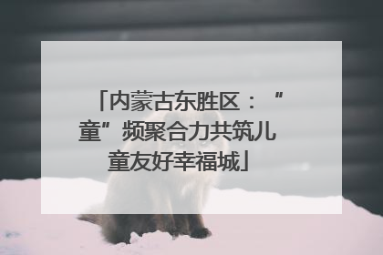 内蒙古东胜区：“童”频聚合力共筑儿童友好幸福城