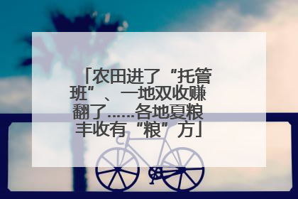 农田进了“托管班”、一地双收赚翻了……各地夏粮丰收有“粮”方