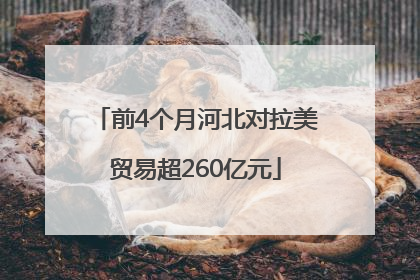 前4个月河北对拉美贸易超260亿元