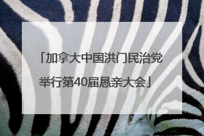 加拿大中国洪门民治党举行第40届恳亲大会