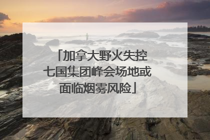 加拿大野火失控 七国集团峰会场地或面临烟雾风险