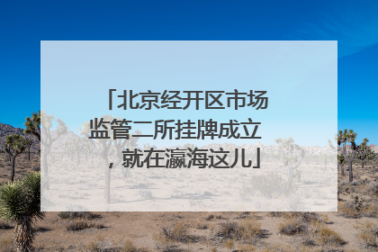 北京经开区市场监管二所挂牌成立，就在瀛海这儿