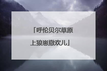 呼伦贝尔草原上狼崽撒欢儿