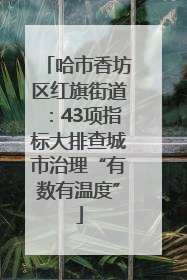 哈市香坊区红旗街道：43项指标大排查城市治理“有数有温度”