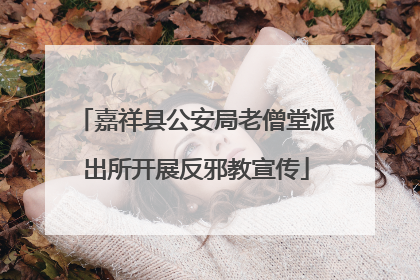 嘉祥县公安局老僧堂派出所开展反邪教宣传