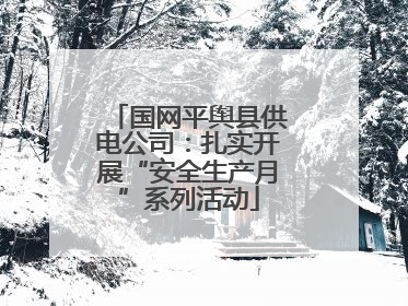 国网平舆县供电公司：扎实开展“安全生产月”系列活动