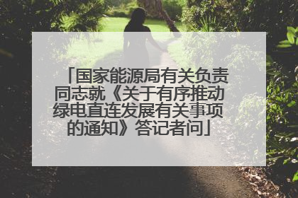 国家能源局有关负责同志就《关于有序推动绿电直连发展有关事项的通知》答记者问
