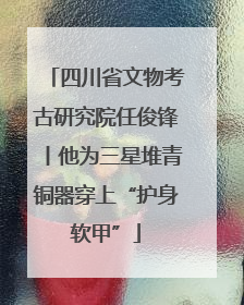 四川省文物考古研究院任俊锋丨他为三星堆青铜器穿上“护身软甲”