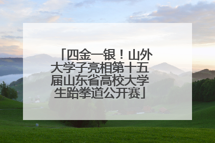 四金一银！山外大学子亮相第十五届山东省高校大学生跆拳道公开赛