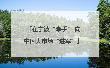 在宁波“牵手” 向中国大市场“进军”