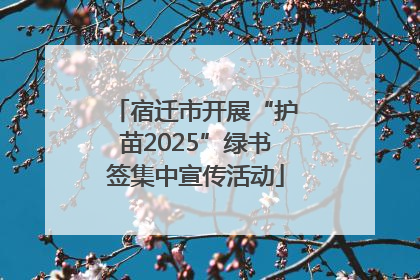 宿迁市开展“护苗2025”绿书签集中宣传活动