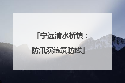 宁远清水桥镇：防汛演练筑防线
