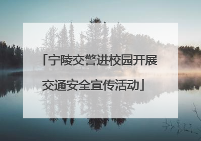 宁陵交警进校园开展交通安全宣传活动