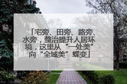 宅旁、田旁、路旁、水旁，整治提升人居环境，这里从“一处美”向“全域美”蝶变