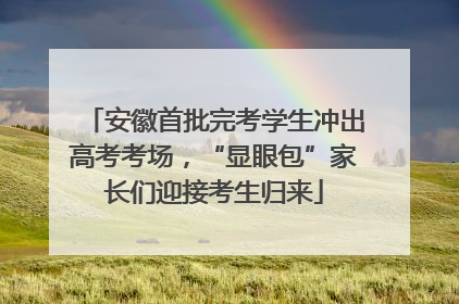 安徽首批完考学生冲出高考考场，“显眼包”家长们迎接考生归来