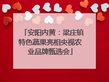 安阳内黄：梁庄镇特色蔬果亮相央视农业品牌甄选会