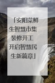 安阳菜鲜生智慧市集装修开工 开启智慧民生新篇章