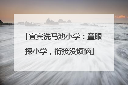 宜宾洗马池小学：童眼探小学，衔接没烦恼
