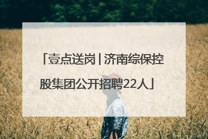 壹点送岗│济南综保控股集团公开招聘22人