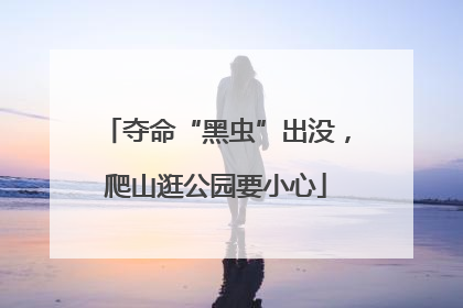 夺命“黑虫”出没，爬山逛公园要小心