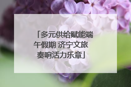 多元供给赋能端午假期 济宁文旅奏响活力乐章