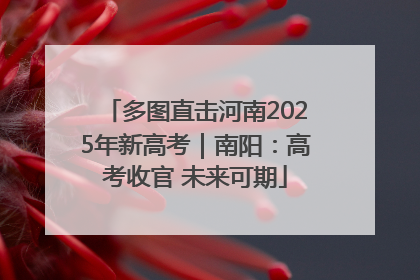 多图直击河南2025年新高考｜南阳：高考收官 未来可期