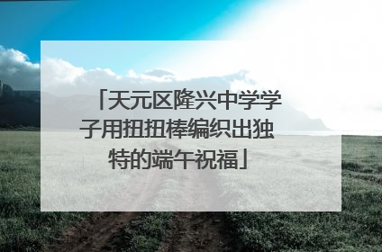 天元区隆兴中学学子用扭扭棒编织出独特的端午祝福