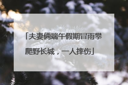 夫妻俩端午假期冒雨攀爬野长城，一人摔伤