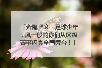 奔跑吧文三足球少年，风一般的你们从区级赛事闪亮全国舞台！