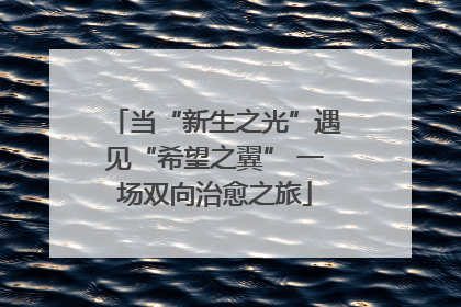 当“新生之光”遇见“希望之翼” 一场双向治愈之旅