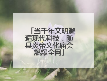 当千年文明邂逅现代科技，随县炎帝文化庙会燃爆全网