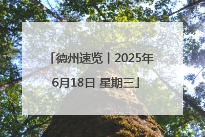 德州速览丨2025年6月18日 星期三