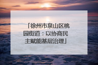 徐州市泉山区桃园街道：以协商民主赋能基层治理