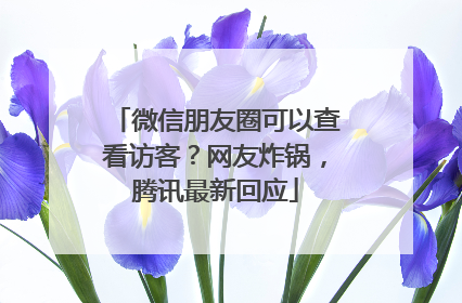 微信朋友圈可以查看访客？网友炸锅，腾讯最新回应