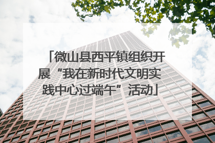 微山县西平镇组织开展“我在新时代文明实践中心过端午”活动