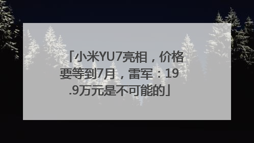小米YU7亮相，价格要等到7月，雷军：19.9万元是不可能的