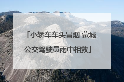 小轿车车头冒烟 蒙城公交驾驶员雨中相救