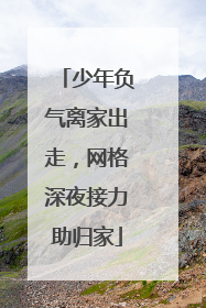 少年负气离家出走，网格深夜接力助归家