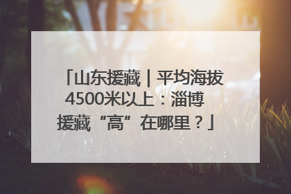 山东援藏｜平均海拔4500米以上：淄博援藏“高”在哪里？