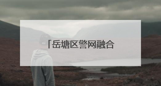 岳塘区警网融合 打通基层治理“最后一公里”