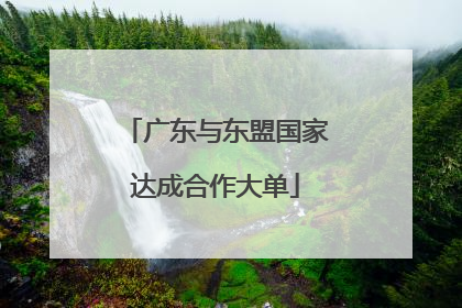 广东与东盟国家达成合作大单