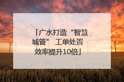 广水打造“智慧城管” 工单处置效率提升10倍
