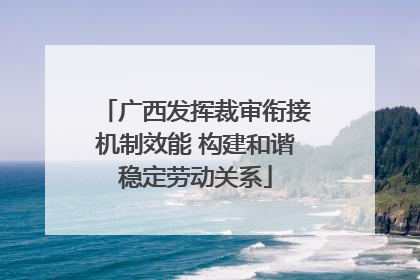 广西发挥裁审衔接机制效能 构建和谐稳定劳动关系